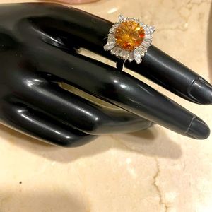 NWB Citron Simulated Gemstone in 925 Sterling with Zirconia